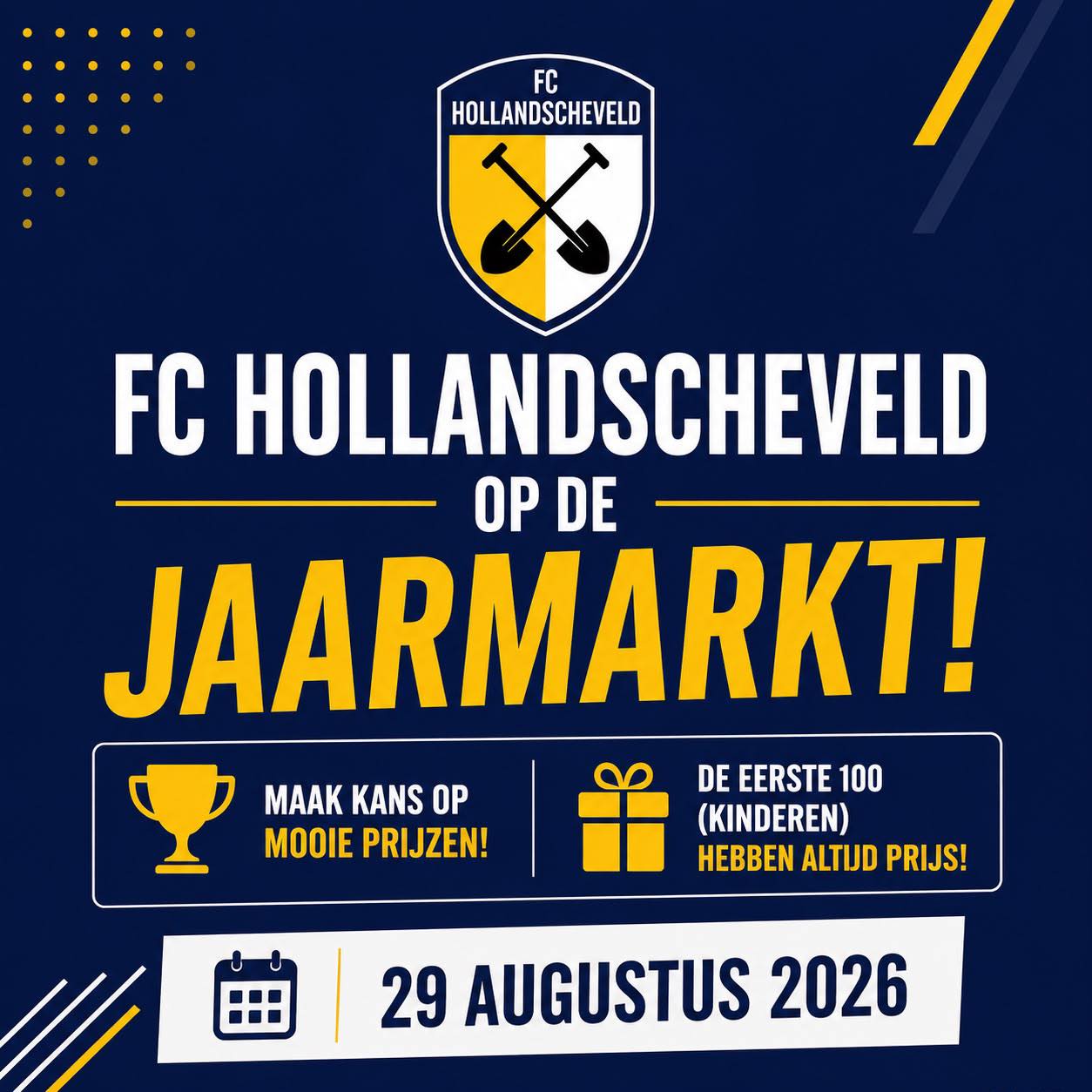 FC Hollandscheveld is aanwezig op de Jaarmarkt! 🎉