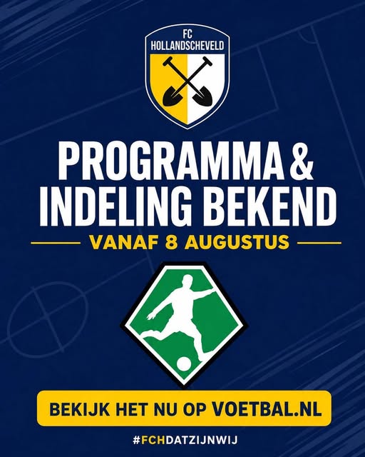 Programma & competitie-indeling bekend! 