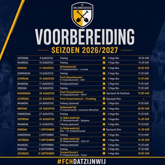 De voorbereiding gaat beginnen! 