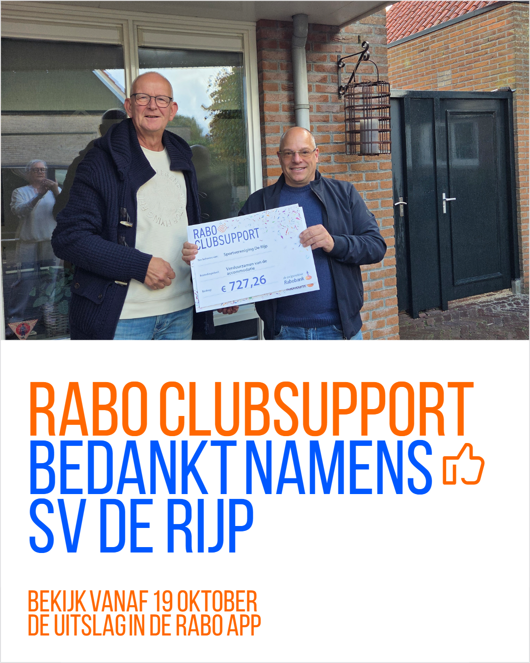 Opbrengst RABO Clubsupport
